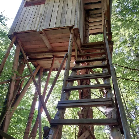 Tree House With Private Meadow In The Middle Of The Forest Bytca Exterior photo